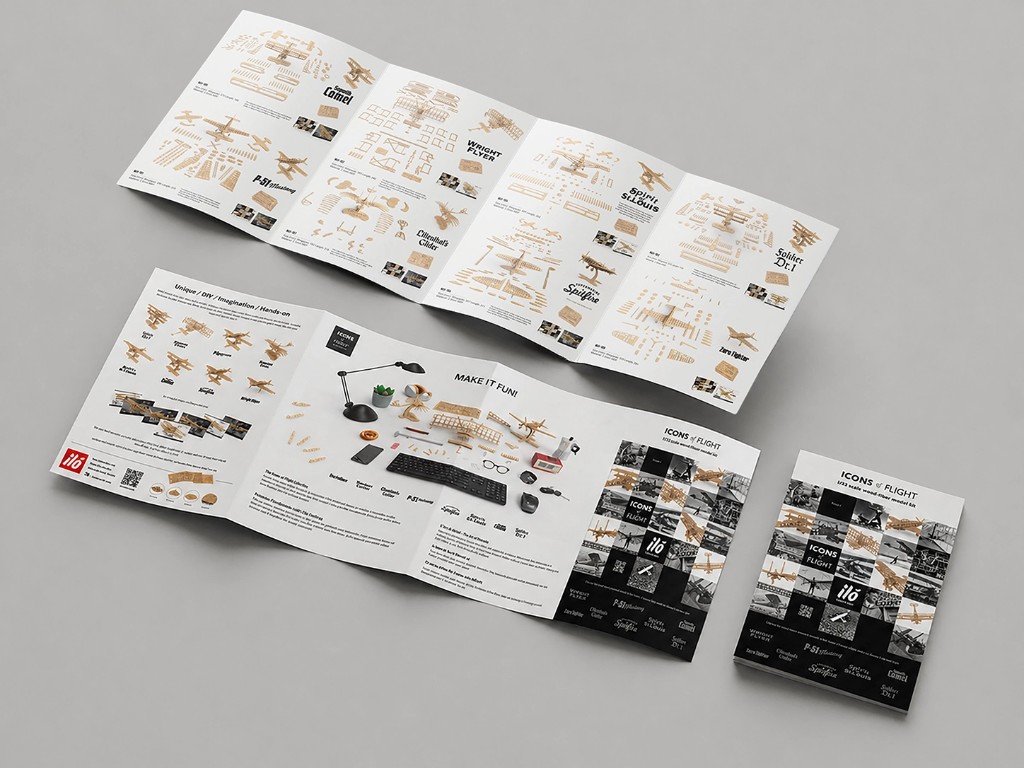 Icons of Flight brochure, leaflet, and collectible packaging system