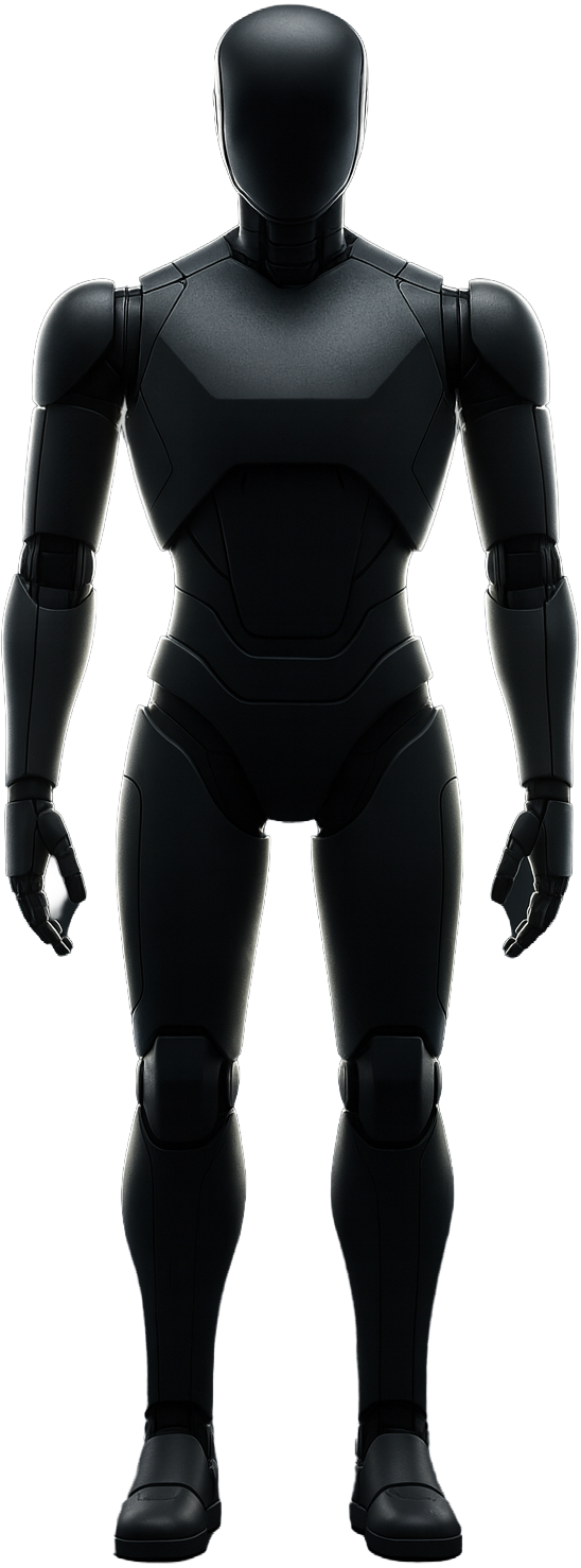 Full humanoid robot render for system showcase